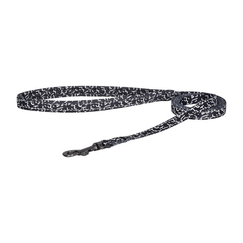 Dog set Dogness harness and leash (Black and white)_2