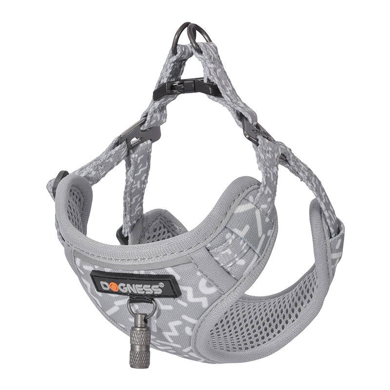 Dog set Dogness harness and leash (Light Grey)_1