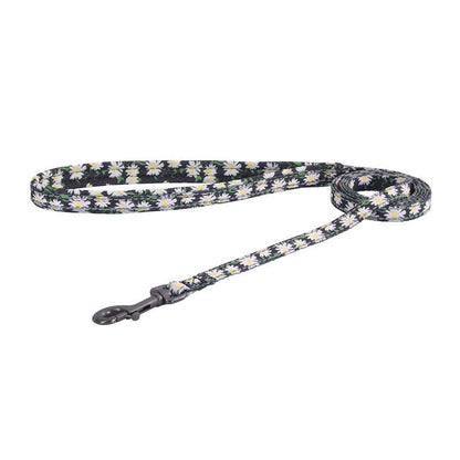 Dog set Dogness harness and leash (Daisy Black)_2