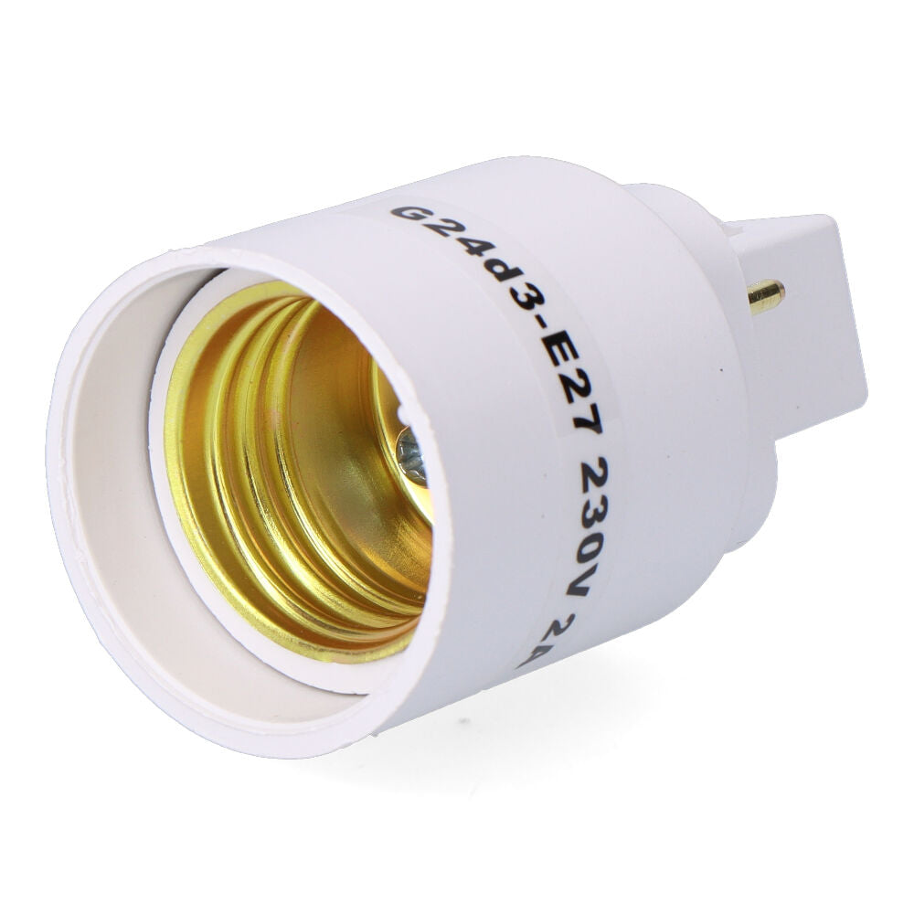 Conversor g24d3 para e27, 2 para 230 v, branco, Ã¸37 x 67 mm (embalado em pelÃ­cula)_0
