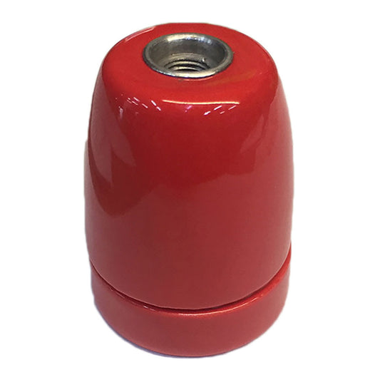Casquilho cerÃ¢mico vintage e27 4a 100 w 250 v~ vermelho, Ã¸47 x 59 mm_0