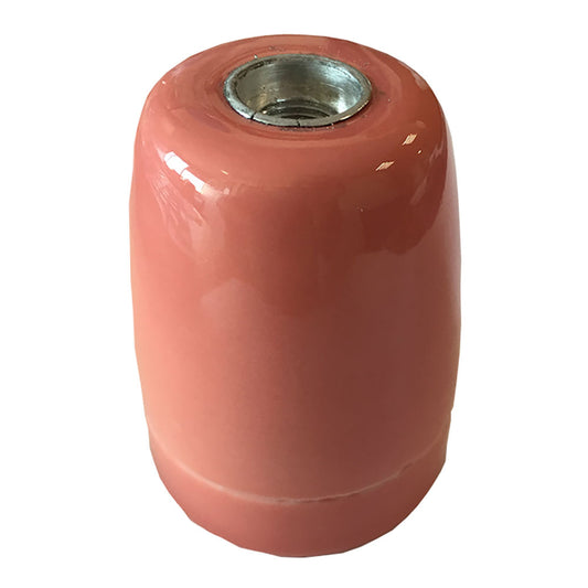 Casquilho cerÃ¢mico vintage e27 4a 100 w 250 v~ rosa, Ã¸47 x 59 mm_0