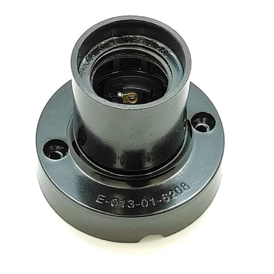 Casquilho de superfÃ­cie e27 4a 250 v~ preto Ã¸67 x 57 mm_0