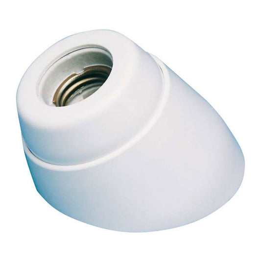 Casquilho de superfÃ­cie curvo interior e27 porcelana branca_0