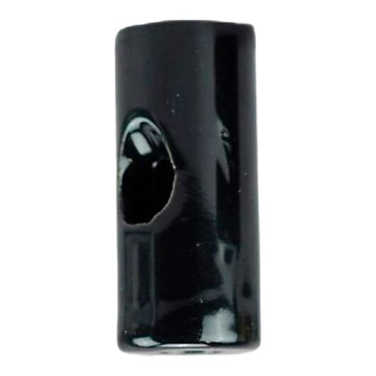 Deriva cabos de porcelana cilÃ­ndrico para teto, preto, 5 unidades Ã¸20 x 45 mm_0