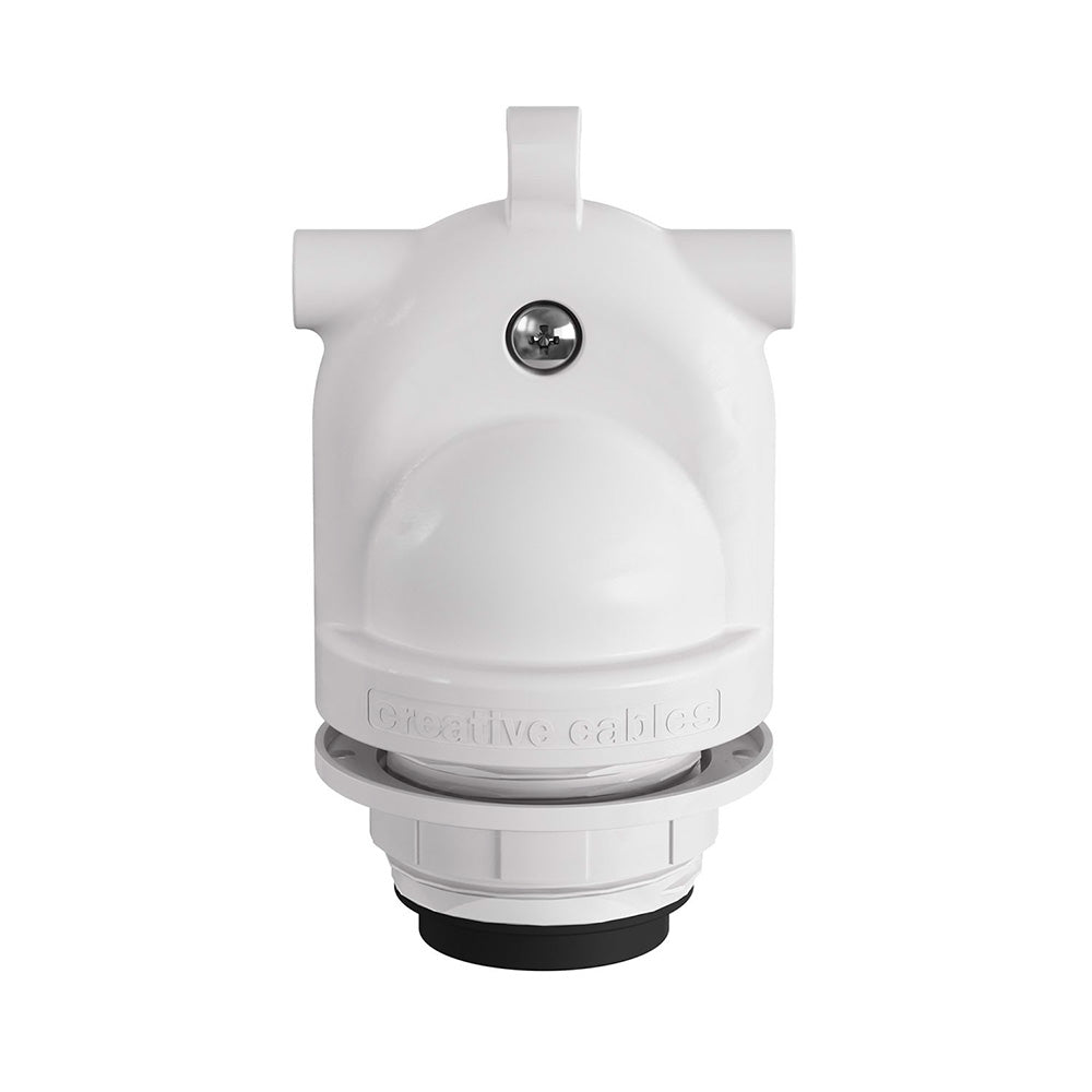 Casquilho e27 com gel para exterior saÃ­da dupla ip65 branco_0