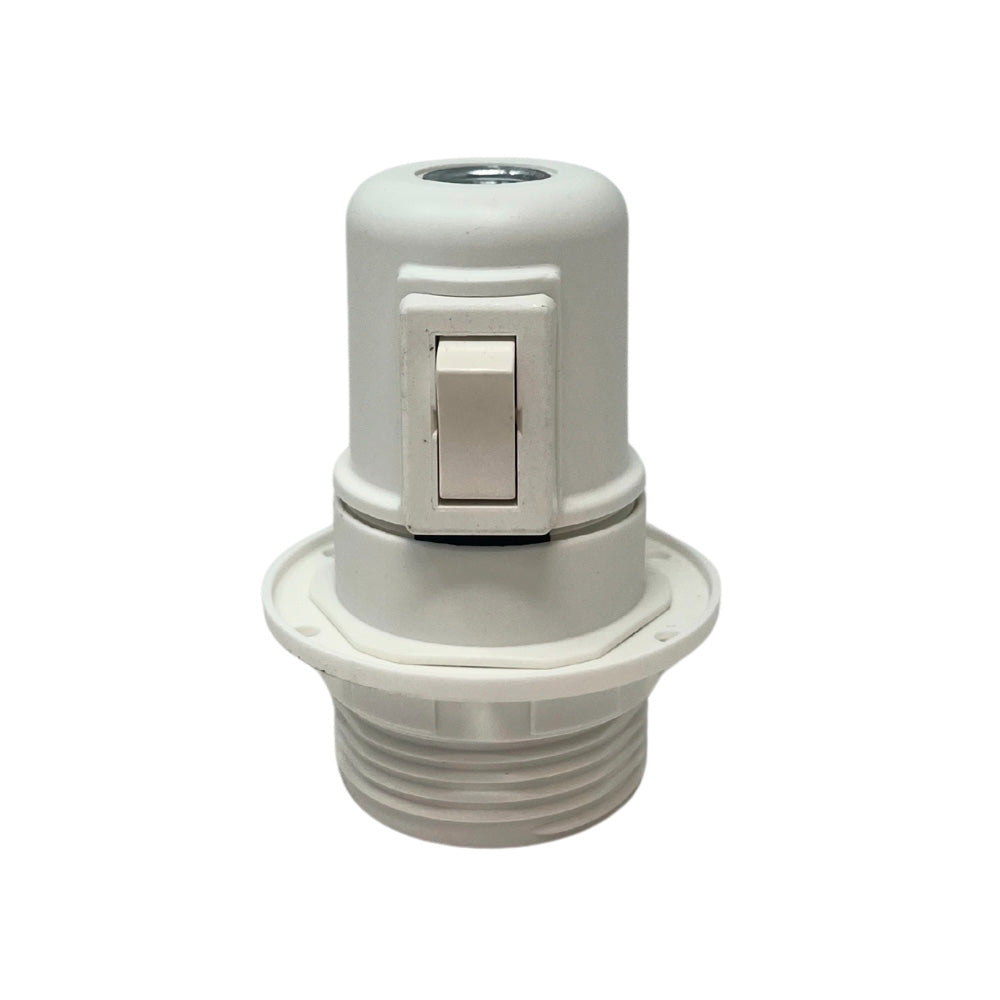 Casquilho e27 com interruptor semirrosca com anilha 2a 250v branco_0