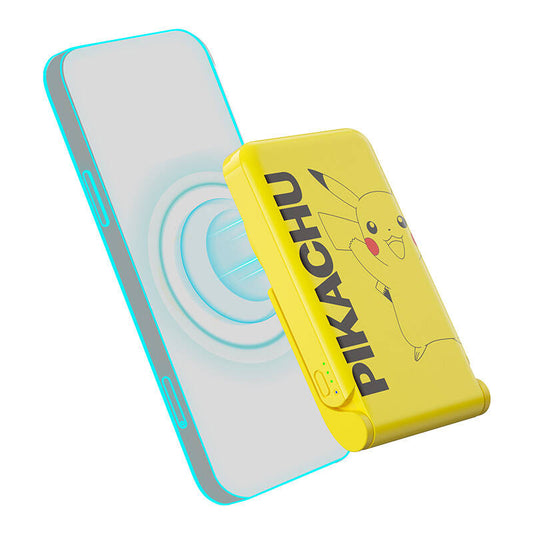 Magnetic powerbank OTL 5000 mAh, USB-C 15W, Pokemon Pikatchu with stand (yellow)_0