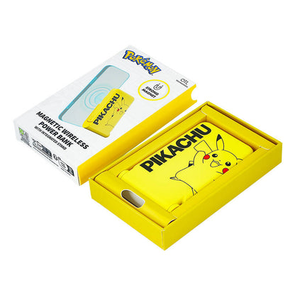 Magnetic powerbank OTL 5000 mAh, USB-C 15W, Pokemon Pikatchu with stand (yellow)_5