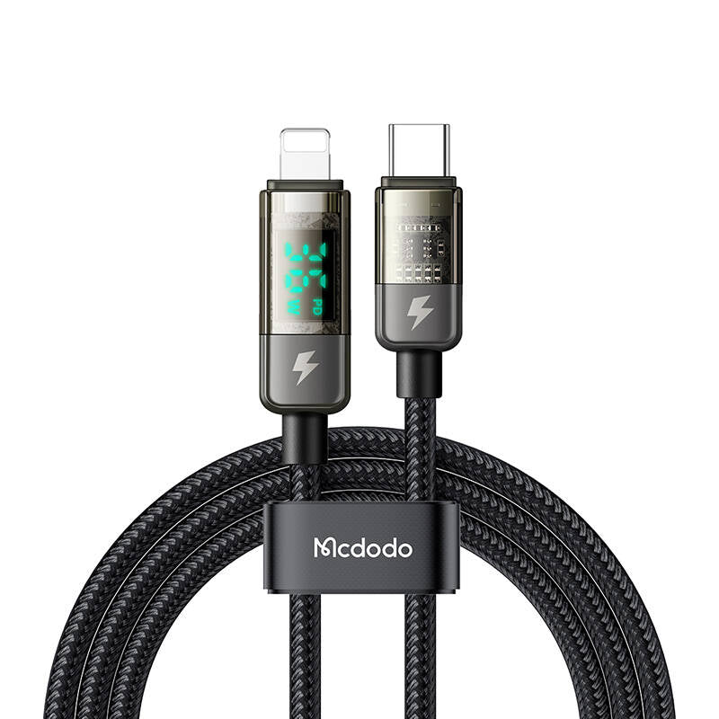Mcdodo CA-3600 USB-C to Lightning cable, auto power off, 36W, 1.2m (black)_0