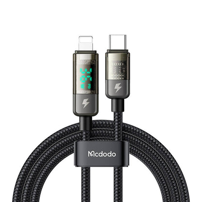 Mcdodo CA-3600 USB-C to Lightning cable, auto power off, 36W, 1.2m (black)_0
