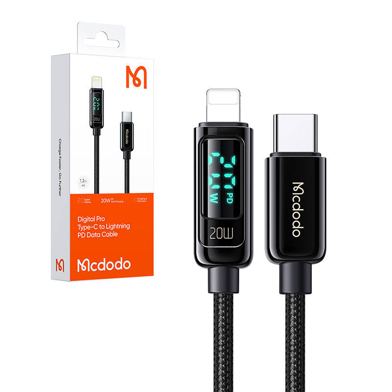 Mcdodo CA-8810 USB-C to Lightning cable, 36W, 1.2m (black)_3