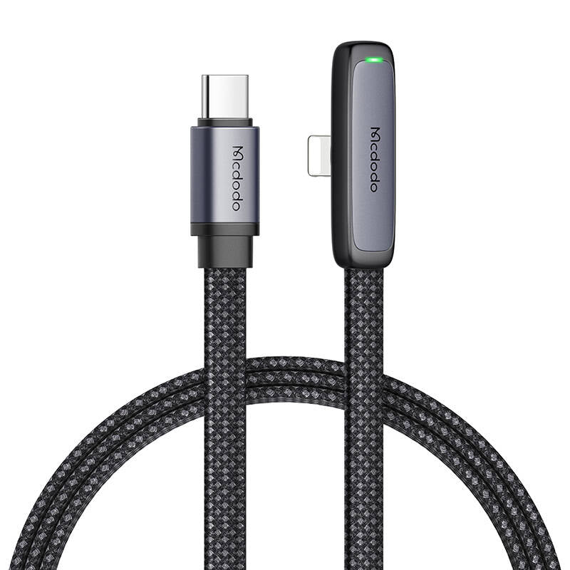 USB-C to lightning angle cable Mcdodo CA-3351,1.8m (black)_0