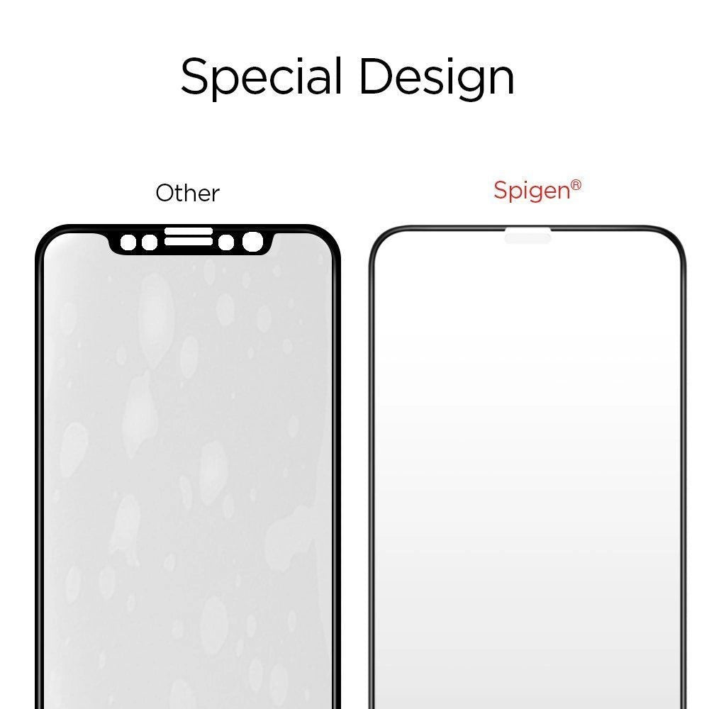 Spigen Glass FC Tempered Glass with Black Frame for iPhone X / XS / 11 Pro_4
