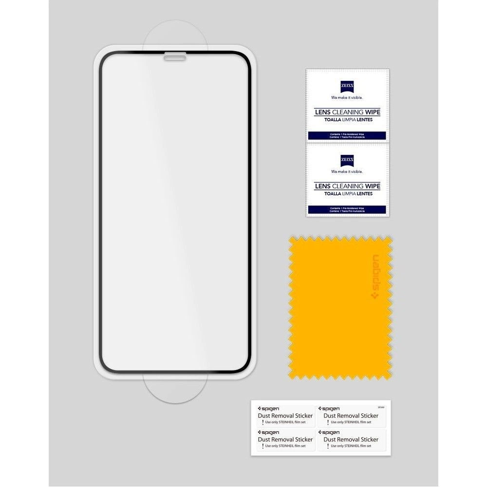 Spigen Glass FC Tempered Glass with Black Frame for iPhone X / XS / 11 Pro_5