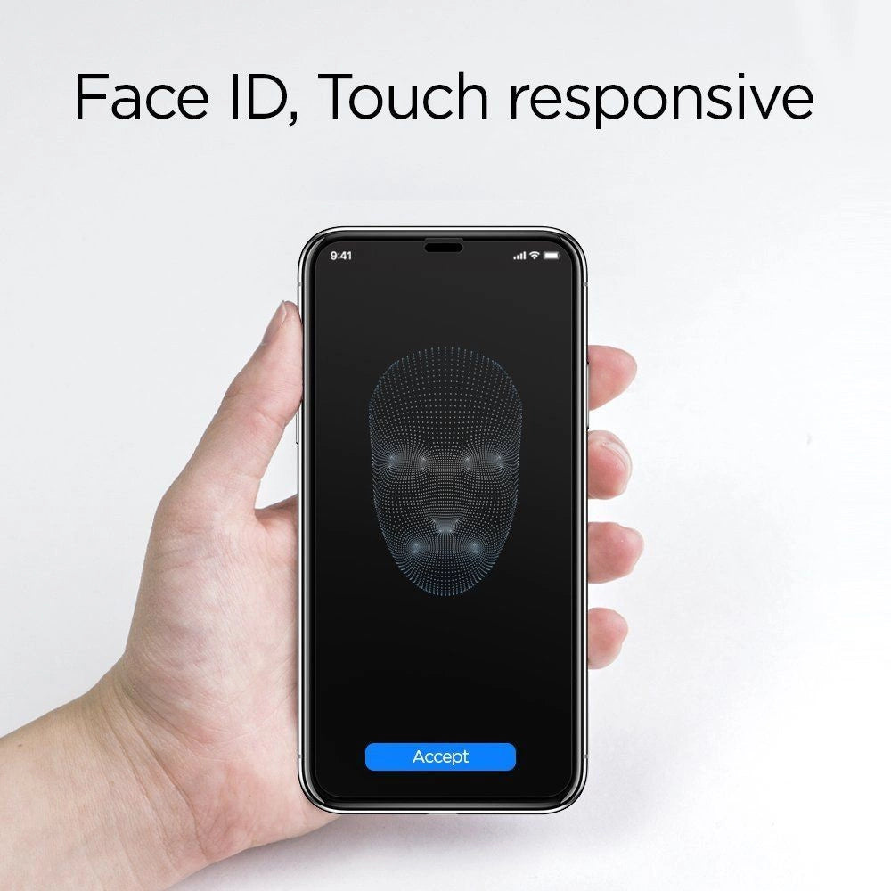 Spigen Glass FC Tempered Glass with Black Frame for iPhone X / XS / 11 Pro_7