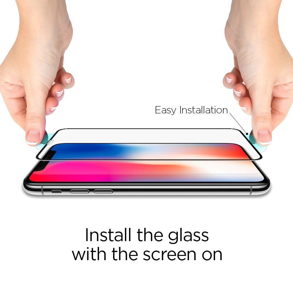 Spigen Glass FC Tempered Glass with Black Frame for iPhone X / XS / 11 Pro_8