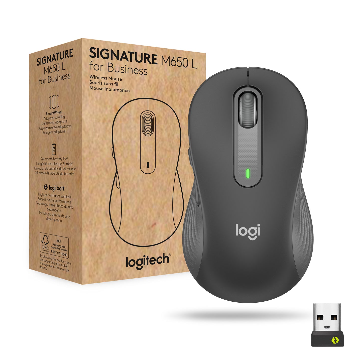 LOGITECH M650 SIGNATURE MOUSE L GRAPHITE 910-006348_0