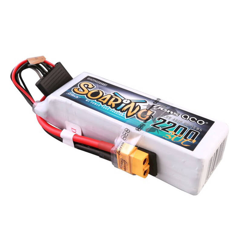 Gens ace G-Tech Soaring 2200mAh 14.8V 30C 4S1P Lipo Battery Pack with XT60 plug_1