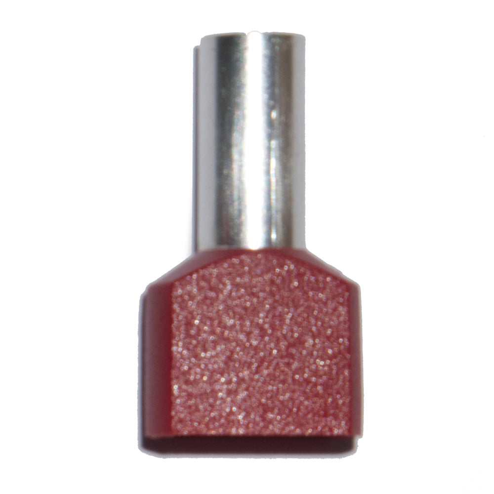 Ponteira isolada 01,00 mmÂ², duplo, vermelho, 100 unidades_0