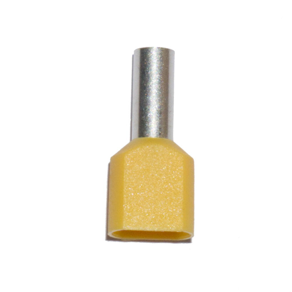 Ponteira isolada 06,00 mmÂ², duplo, amarelo, 100 unidades_0