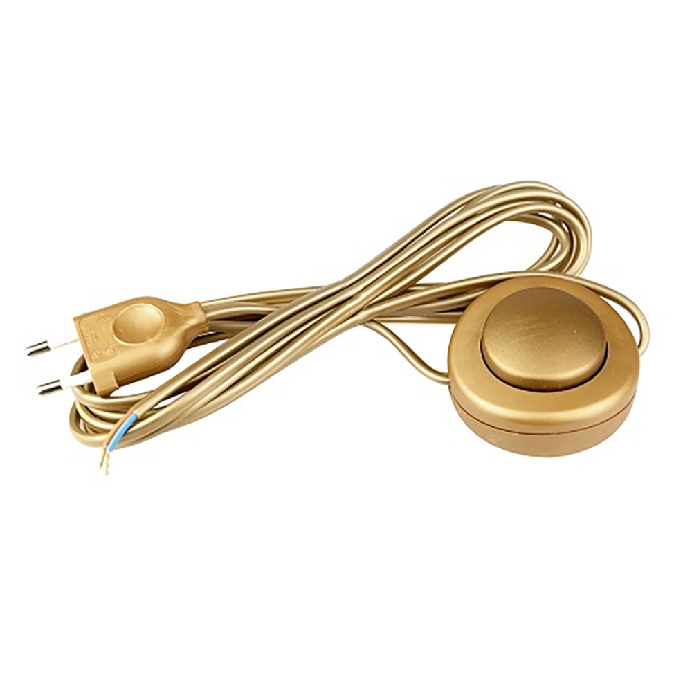 Interruptor elÃ©trico de pÃ© com cabo, 2,5 a 250 v, 3 m, dourado_0