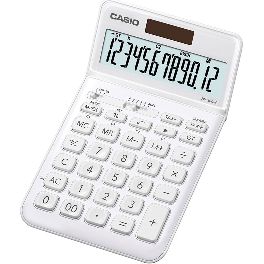 Calculadora Casio / Branca / JW-200SC-WE_1