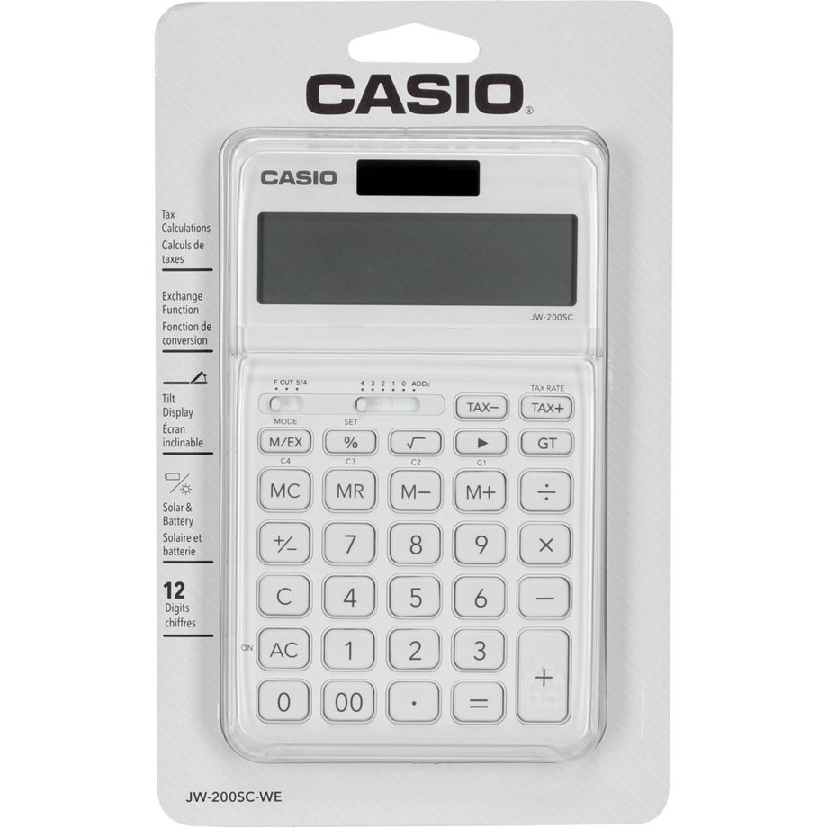 Calculadora Casio / Branca / JW-200SC-WE_0