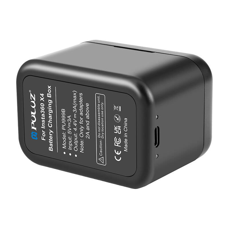 Charging case for batteries and memory cards PULUZ for Insta360 X4 (black)_3