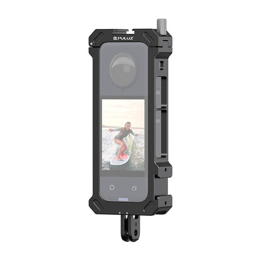 Metal protective cage PULUZ with tripod adapter for Insta360 X4_0