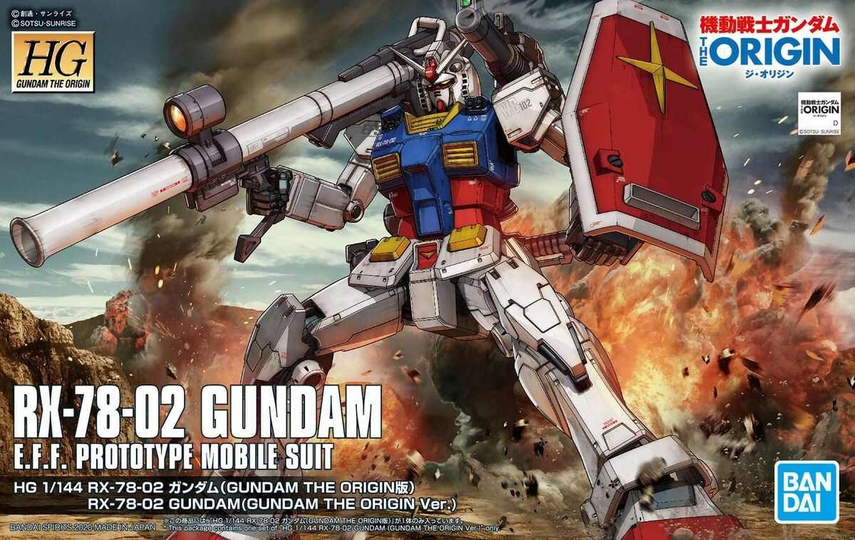 Action Figure Maqueta Gundam RX-78-02 The Origin HG 1/144 Bandai