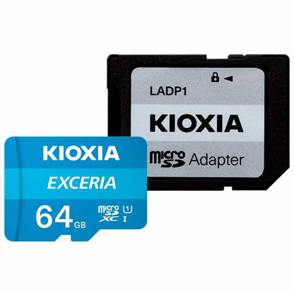 Cartão MicroSD Kioxia Exceria 64GB UHS-I U1 Classe 10 + Adaptador