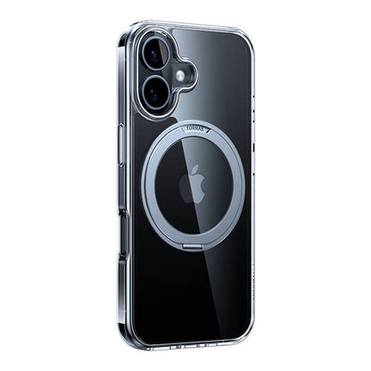 Torras Ostand Pro Case for iPhone 16 Plus (Transparent)_1