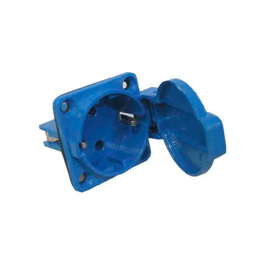 Schuko tipo 2p+t azul 16a 230v~ ip44 base de embutir_0