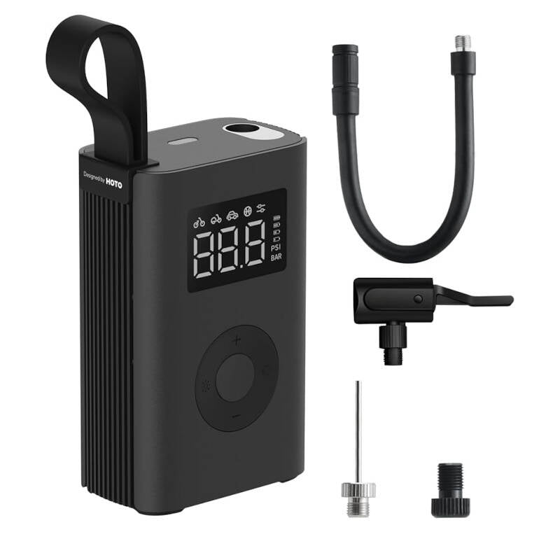 Portable compressor, electric pump HOTO QWCQA001 (10.3 bar, 150 PSI, 2000mAh)_0