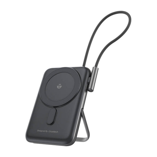 Choetech B735 magnetic powerbank 10000mAh 20W PD + USB-C cable (black)_0
