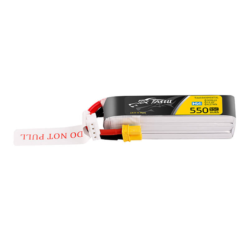 Tattu 3s 550mAh 95C 11.4V HV Lipo Battery with XT30 Plug Long-Pack_0