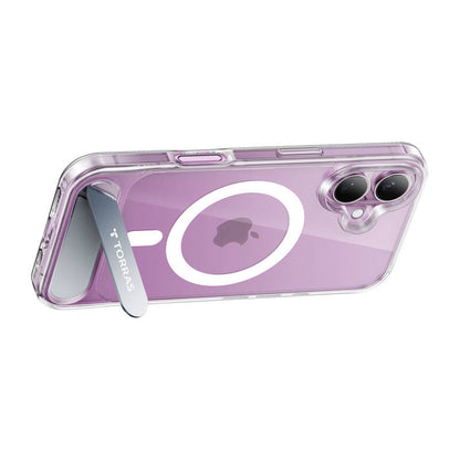 Torras Pstand Series Case for iPhone 16 (Transparent)_2