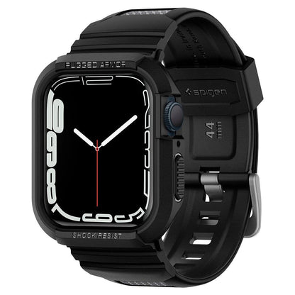 Spigen Rugged Armor Pro Case with Strap for Apple Watch 4 / 5 / 6 / 7 / 8 / SE (44/45 mm) - Black_9