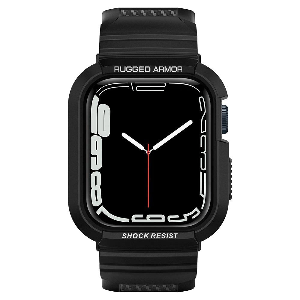 Spigen Rugged Armor Pro Case with Strap for Apple Watch 4 / 5 / 6 / 7 / 8 / SE (44/45 mm) - Black_0