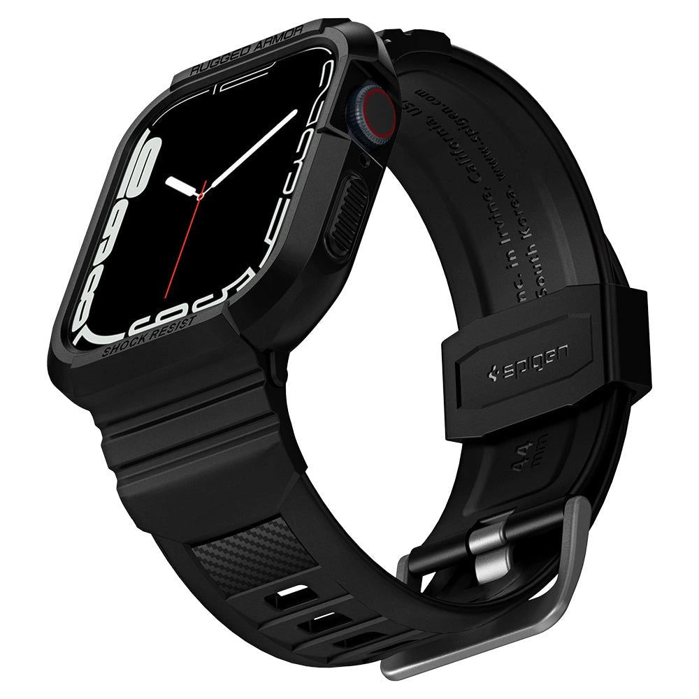 Spigen Rugged Armor Pro Case with Strap for Apple Watch 4 / 5 / 6 / 7 / 8 / SE (44/45 mm) - Black_7