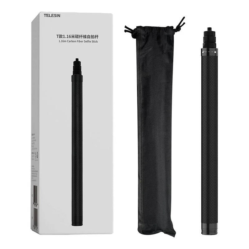 Selfie stick made of carbon fiber with a length of 1.16m Telesin_3