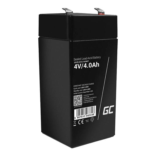 Green Cell AGM VRLA 4V 4Ah maintenance-free battery for the alarm system, cash register, toys_0