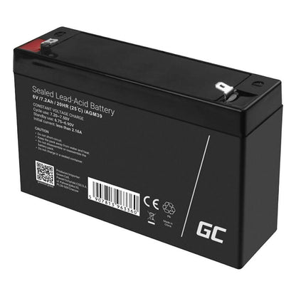 Green Cell AGM VRLA 6V 7.2Ah maintenance-free battery for the alarm system, cash register, toys_7