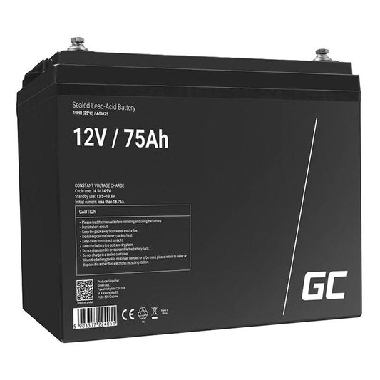 Maintenance-free AGM VRLA Green Cell AGM25 12V 75Ah Battery (for RV, photovoltaic, solar panels, boat)_0