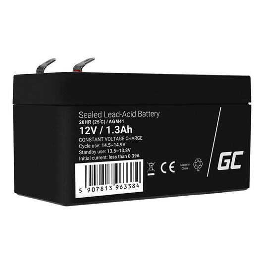 Maintenance-free AGM VRLA Green Cell AGM41 12V 1.3Ah Battery (for alarm system, cash register, toy)_0