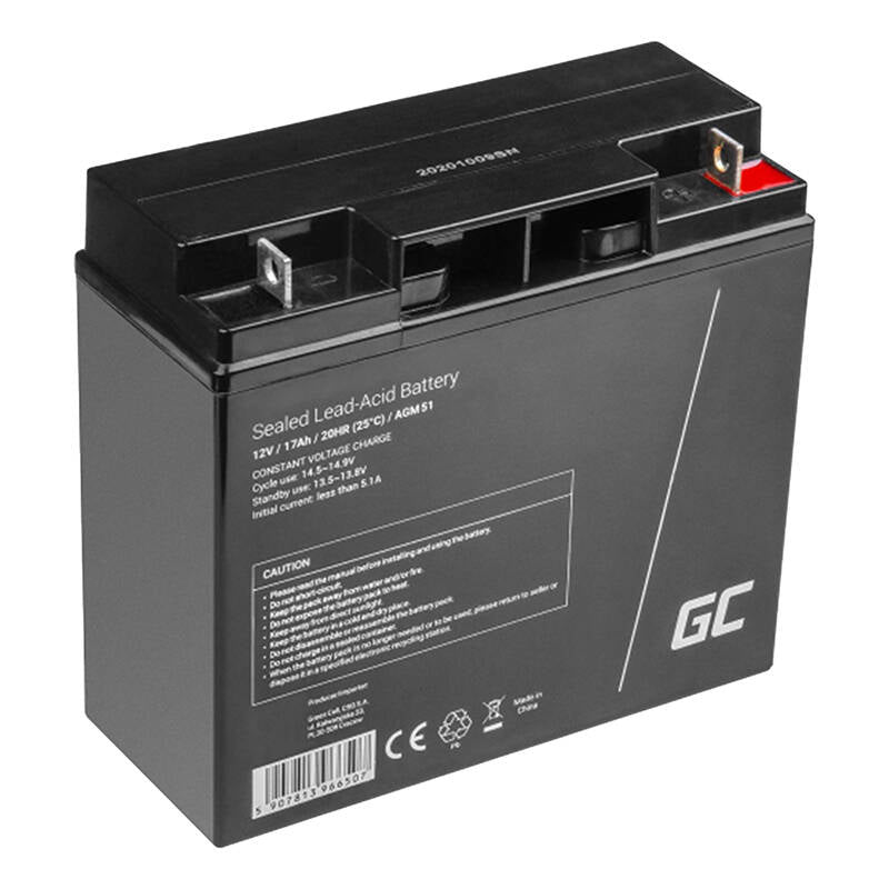 Green Cell AGM VRLA 12V 17Ah maintenance-free battery for mower, scooter, boat, wheelchair_2