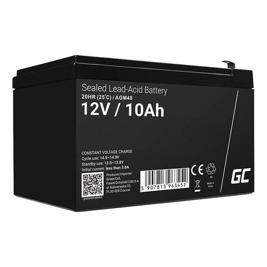 Maintenance-free AGM VRLA Battery Green Cell AGM48 12V 10Ah (for emergency power supplies, backup power systems)_0