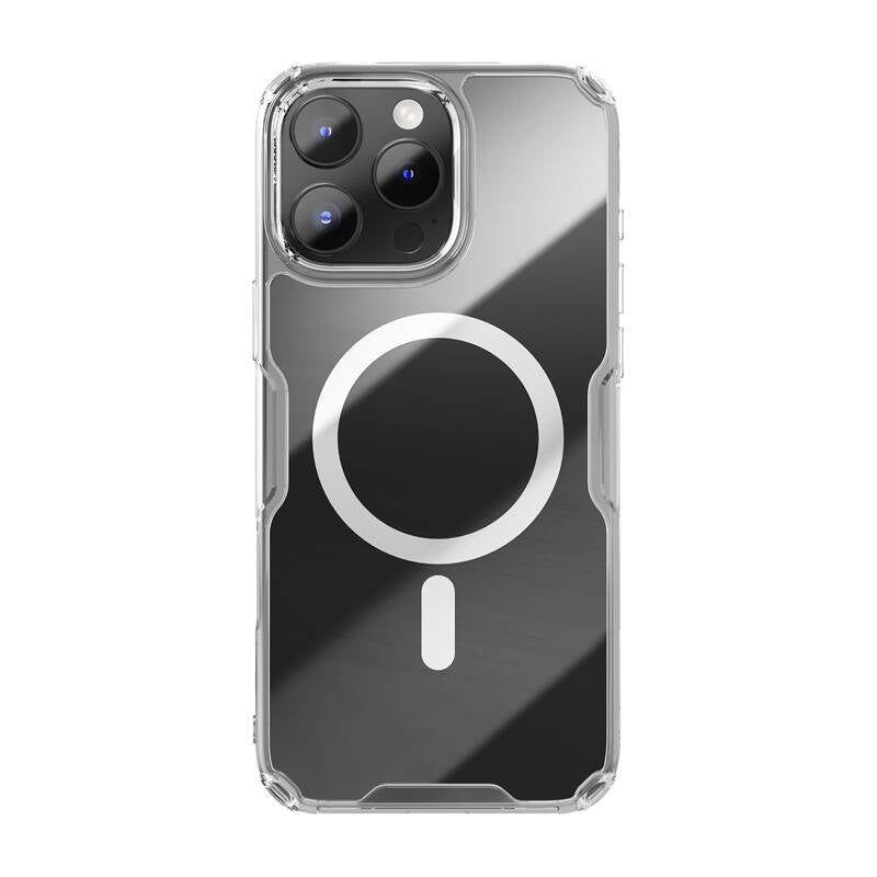 Nillkin Nature Pro Magnetic Case with MagSafe for iPhone 16 - Transparent & White_1