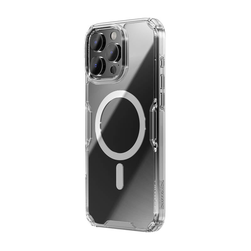 Nillkin Nature Pro Magnetic Case with MagSafe for iPhone 16 - Transparent & White_3